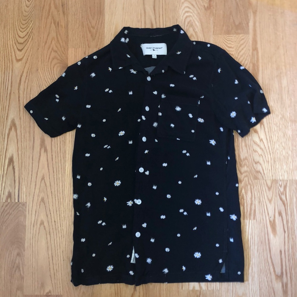 Floral button up short